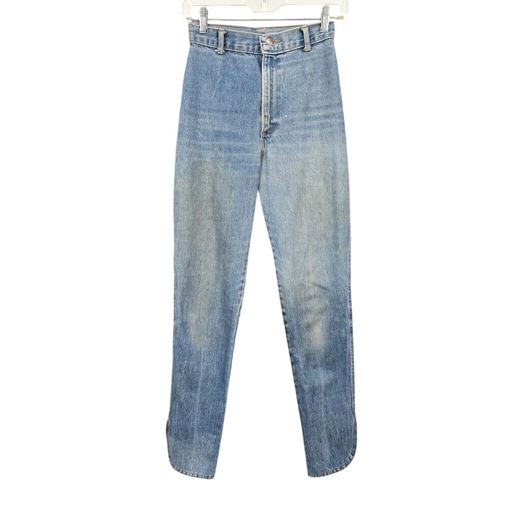 Vintage‎ Chic by h.i.s. High Waisted Tapered Leg Jeans Light Wash Blue Size 6/7